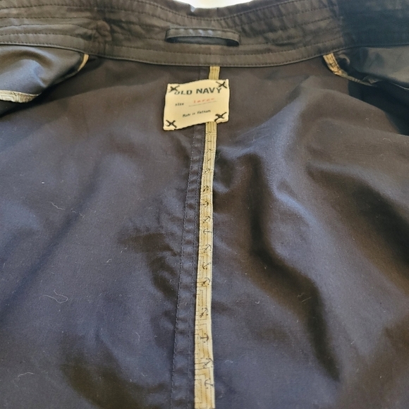 Old Navy Vintage Button Up Trench Coat Large Women's - Picture 13 of 16